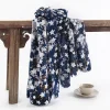 Autumn Winter Stars Blue Shawl Scarf