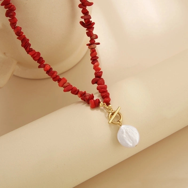 Casual Irregular Freshwater Pearl Gravel Pendant Necklace In Bulk