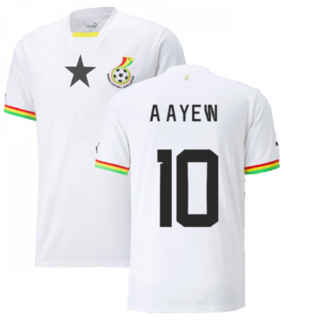 Ghana André Ayew 10 Home Trikot WM 2022