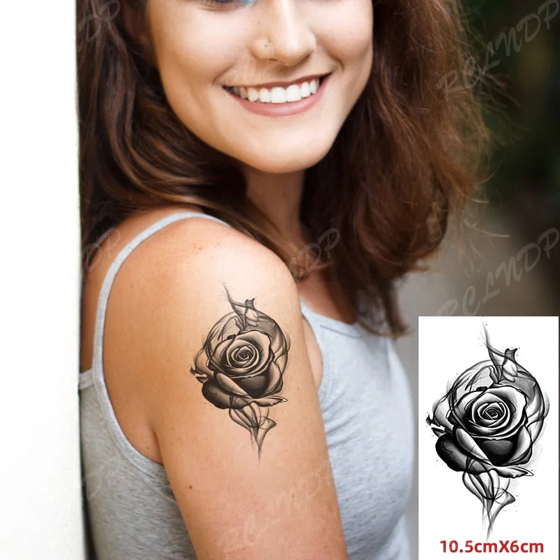 Waterproof Temporary Tattoo Sticker Shark Big Fish Anchor Sea Animal Body Art Flash Tatto Fake Tatoo for Women Men