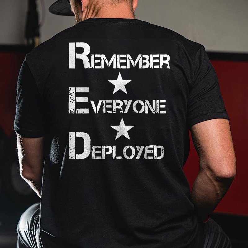 Livereid Remember Everyone Deployed Printed Men's T-shirt - Livereid