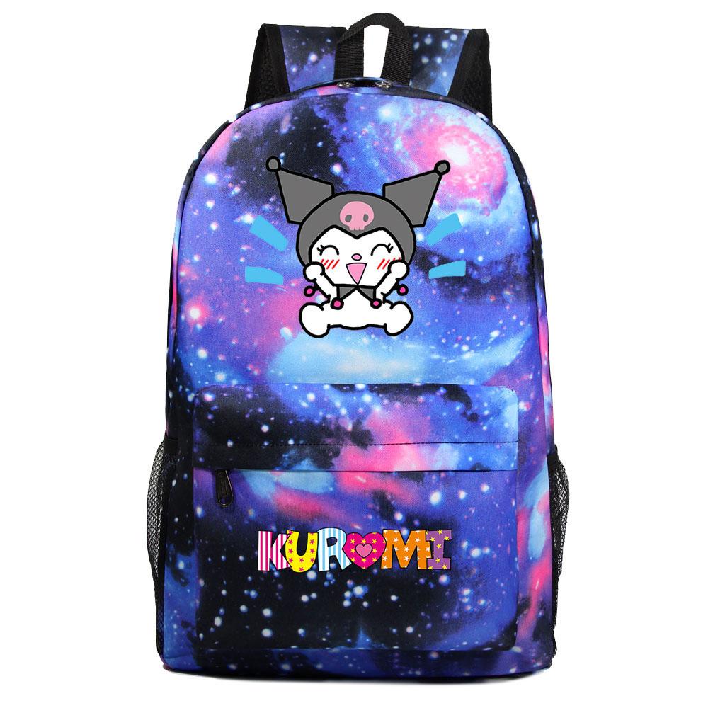 Mayoulove Kuromi Backpack Lightweight Design with Adjustable Straps for School Adventures-Mayoulove