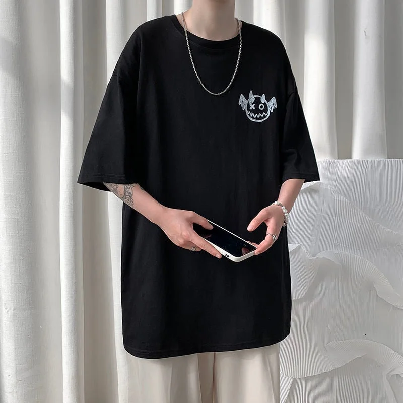 PRIVATHINKER 2021 Summer Men's T-shirts Korean Style Oversized T-shirt Harajuku Short Sleeve Tops Fashion Graphic Men's Clothing