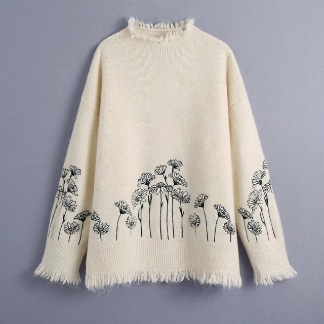  thdmladies Kiyi Embroidery Sweater thedmladies