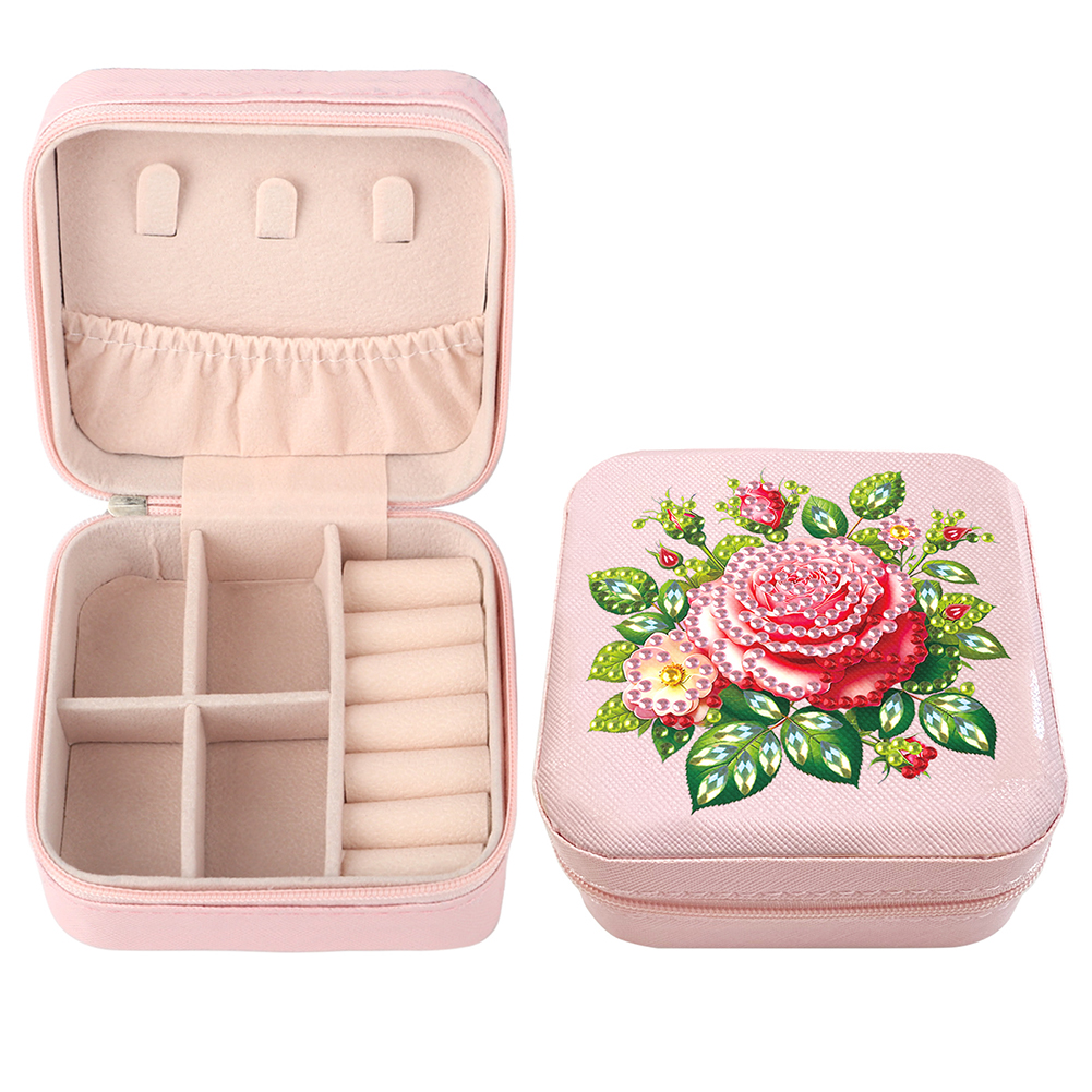 Special Shape Rose 5D DIY Diamond Painting Jewelry Box for Adults Beginners