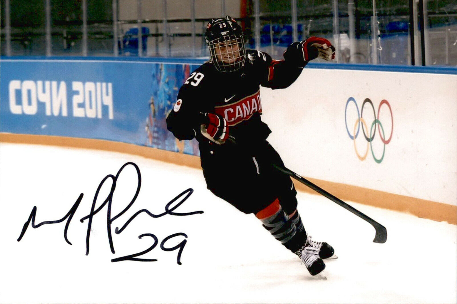 Marie Philip Poulin SIGNED 4x6 Photo Poster painting TEAM CANADA WOMEN'S / OLYMPIC GOLD MEDAL #9