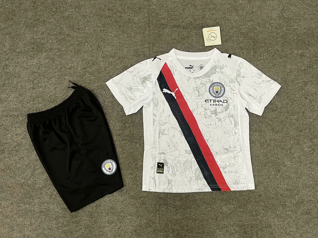 2025/26 Manchester City Away Football Jersey  Kids Size