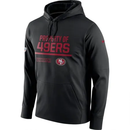 Men's San Francisco 49ers  Black Circuit Property Of Performance Pullover Hoodie