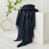 Plain Colors Grey Tassel Hijab Shawl Scarf