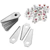 18Pcs Grass Cutter Blade Anti-rust for Bosch Indego 800 1000 1200 (Silver)