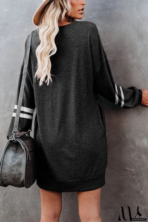 MidiSono - Stripe Comfy Casual Mini Shift Dress