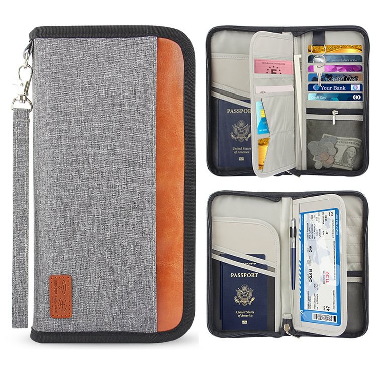 Travel Wallet Family Passport Holder ID Card Case Document Bag Organizer Travel Accessories Multifunction Purse Cardholder US Mall Lifes