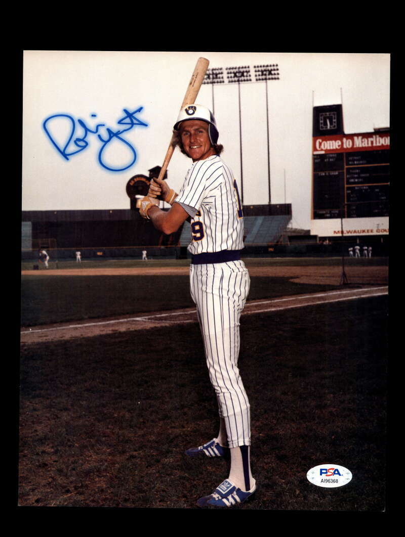 Robin Yount PSA DNA Coa Signed 8x10 Photo Poster painting Autograph