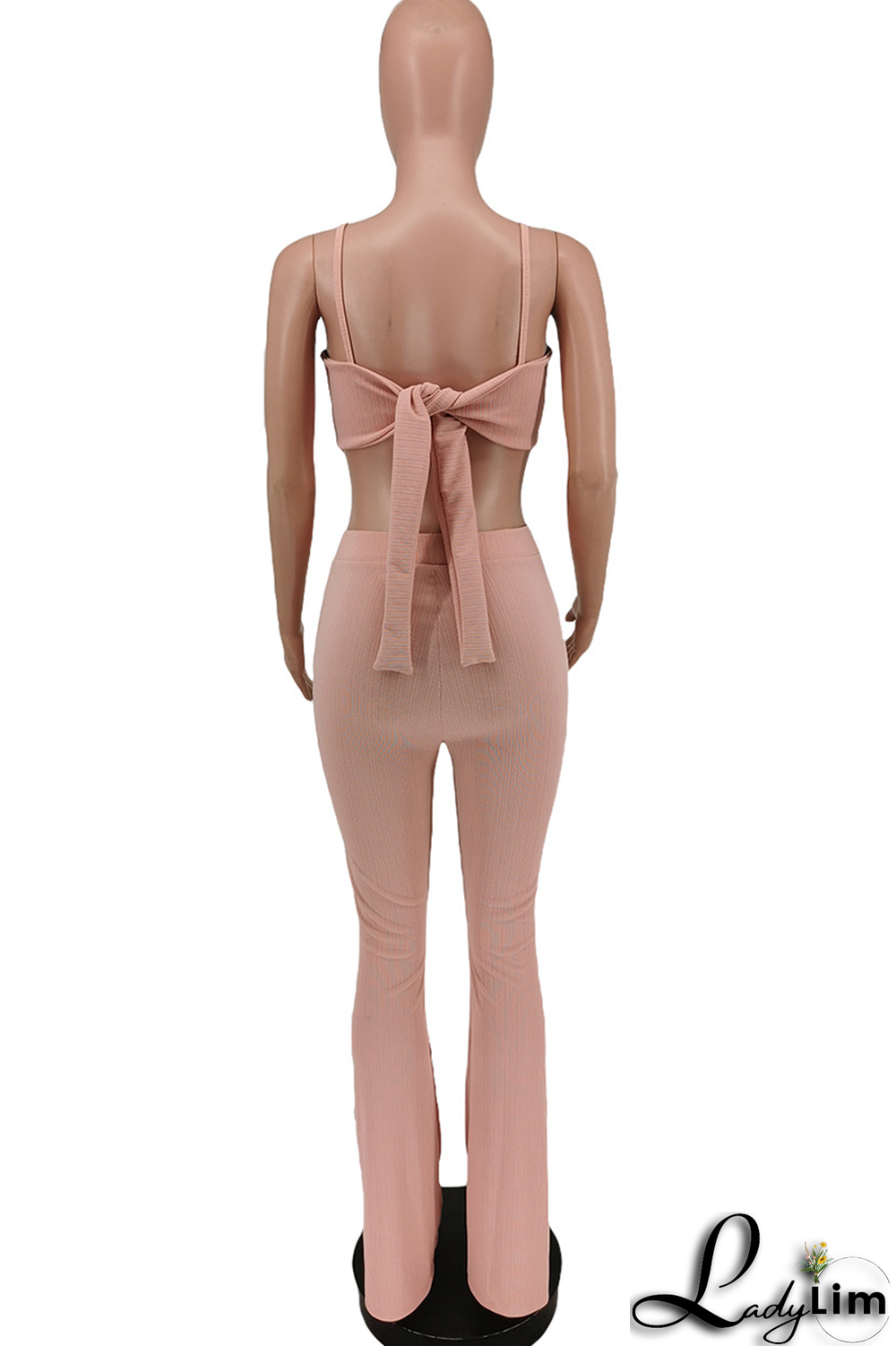 White Fashion Solid Patchwork Spaghetti Strap Sleeveless Two Pieces