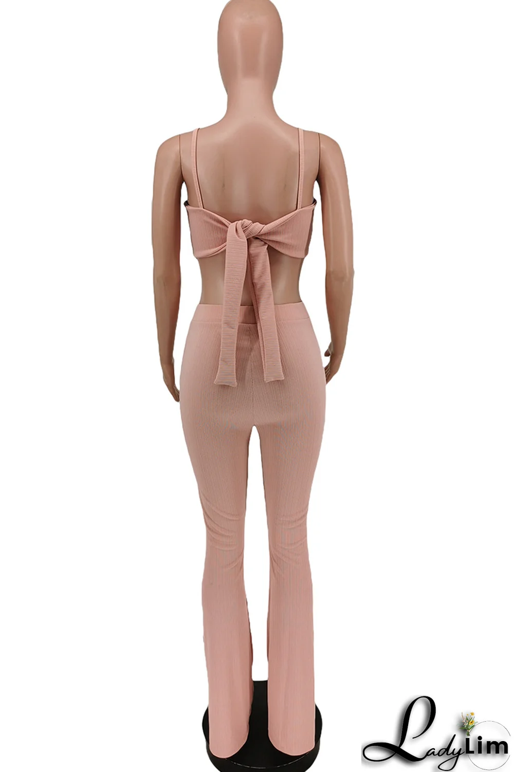 White Fashion Solid Patchwork Spaghetti Strap Sleeveless Two Pieces