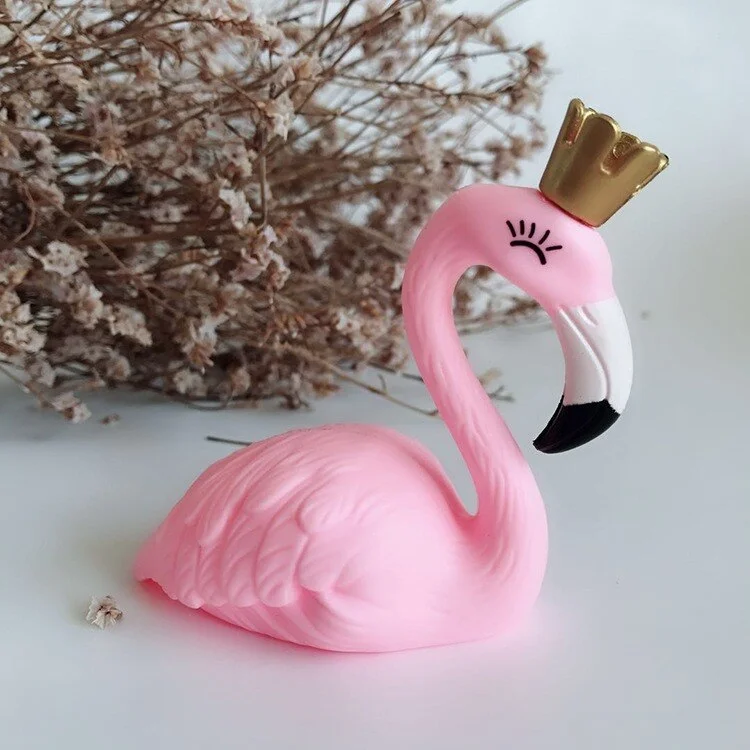 Pink Flamingo Cake Decorations Acrylic Cake Topper for Birthday Party Decoration Wedding Dessert Lovely Gifts Hawaii Party Decor