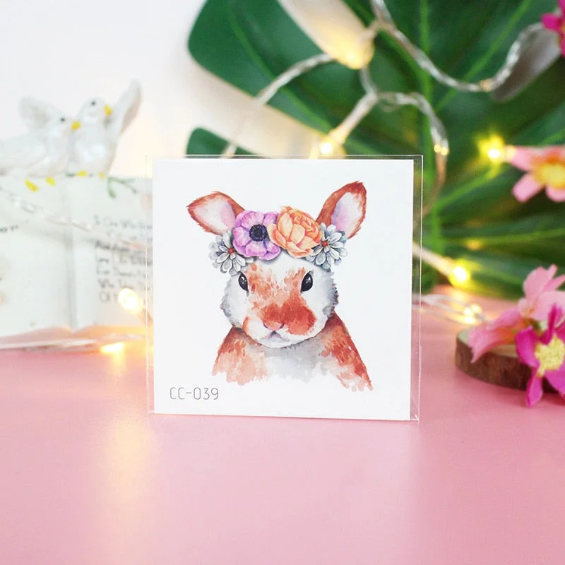 Cartoon Cat and Dog Face Stickers Tattoo Stickers Waterproof Girl/Child Cute Makeup Stickers Small Tattoo Pet Temporary Tattoos