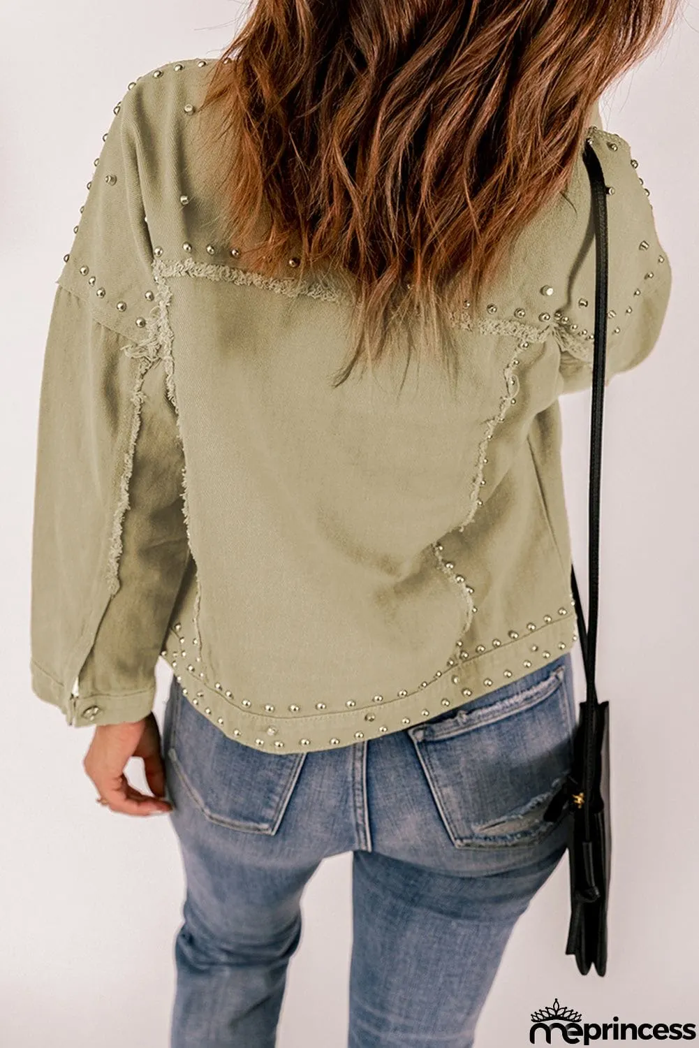Khaki Rivet Denim Jacket
