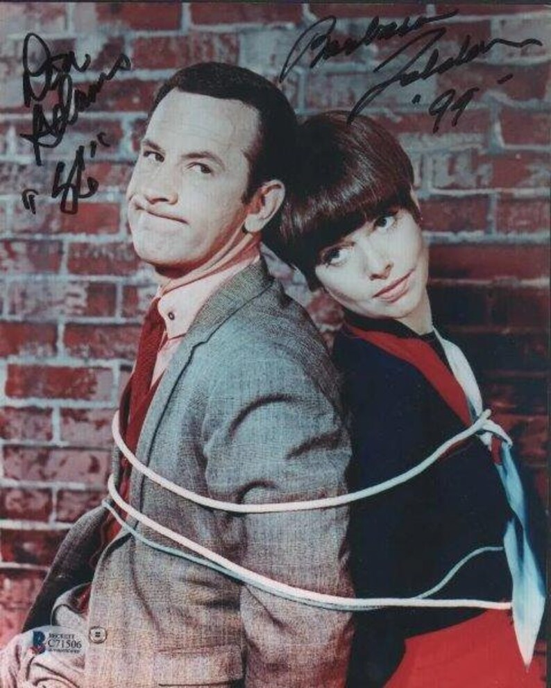 GET SMART x2 Don Adams and Barbara Feldon 8x10 wCOA