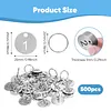 [US Local Warehouse] 25mm Number Tags with Rings 304 Stainless Steel Key ID Tag Hollow Round Metal Numbered Labels 1 To 500 for Restaurant Bar and Cafes