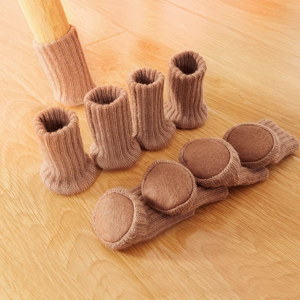 Letclo™ 24pcs Furniture Pads High Elastic Floor Protectors Chair Leg Feet Socks Covers Furniture Caps Set letclo Letclo
