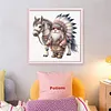 Indian Boy And Horse-11CT Stamped Cross Stitch 40*40cm/15.75*15.75in