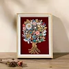 Framed Pearl Diamond Painting - Special Shaped - Colorful Bouquets (17x22cm)