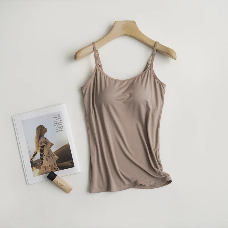 WOMEN'S COOL FLOWY BRA CAMI WITH BUILT-IN CUPS