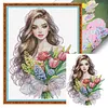 Flower Girl-14CT Stamped Cross Stitch 33*44cm/12.99*17.32in tapestrymarket