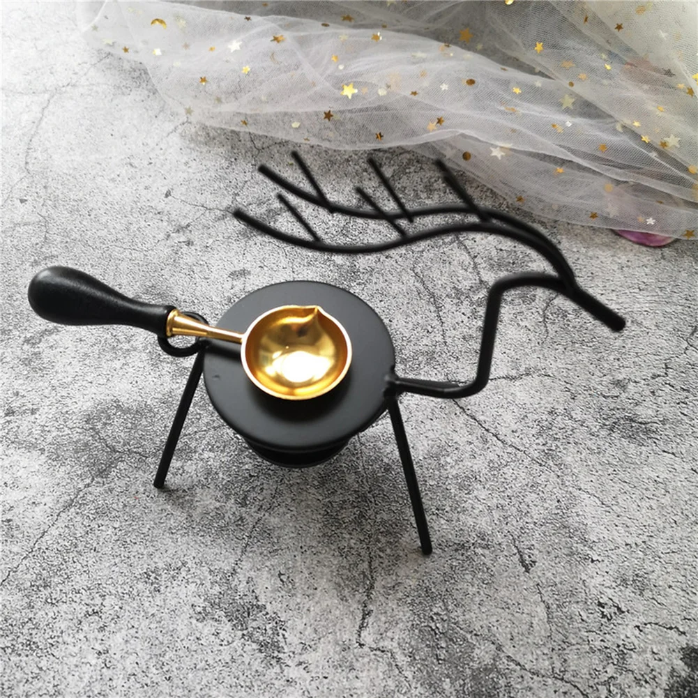 Sealing Wax Bead Warmer Melting Deer Shaped Stamp Wax Furnace Stove Pot