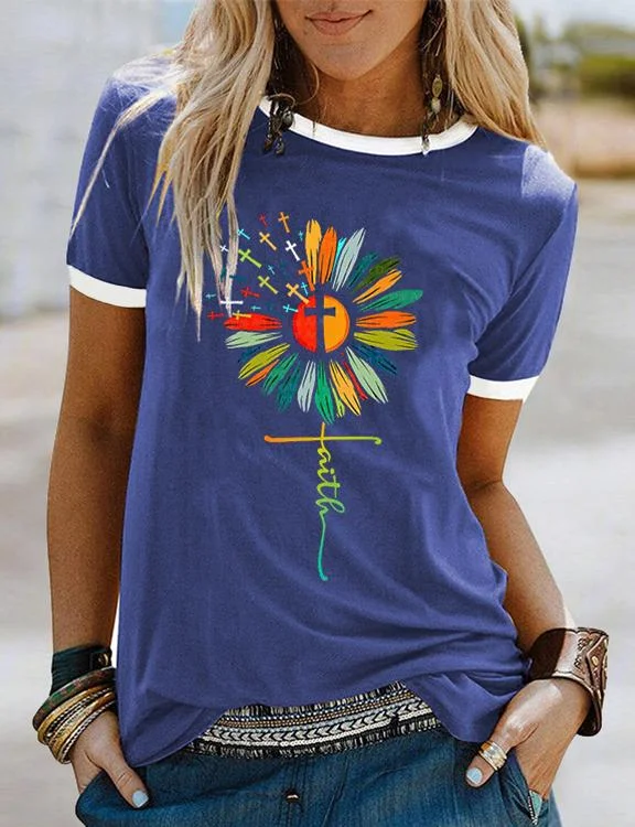 Faith Cross Sunflower T-Shirt