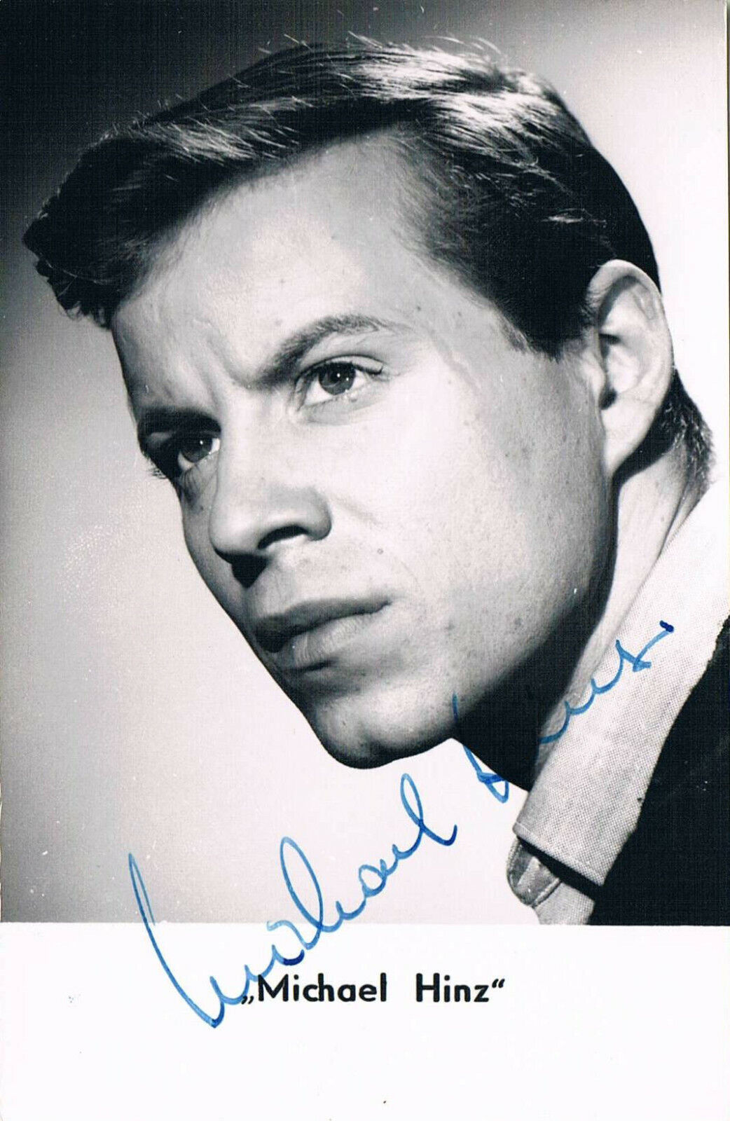 Michael Hinz 1939-2008 autograph signed postcard Photo Poster painting 3.5x5.5