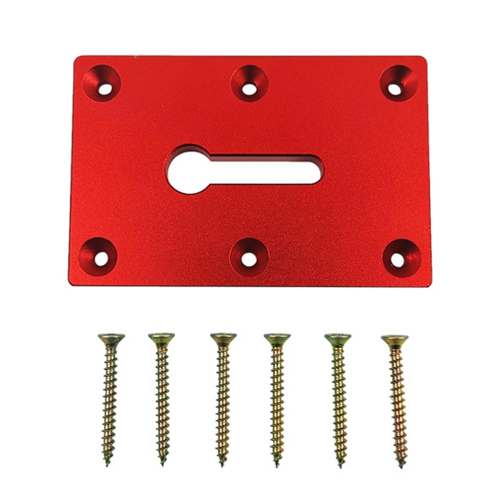 

Aluminum Router Table Insert Plate w/ 6 Screws for Woodworking Bench (Red), 501 Original