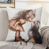 Yorkie And Bow-11CT Stamped Cross Stitch Pillowcase 45*45cm tapestrymarket