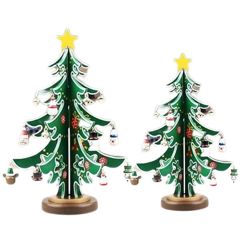 Christmas Tree Tabletop Ornament Sets (2 PCS)