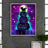 Diamond Painting-DIY Full Round Drill Jack O Lantern Black Cat(40x50cm)