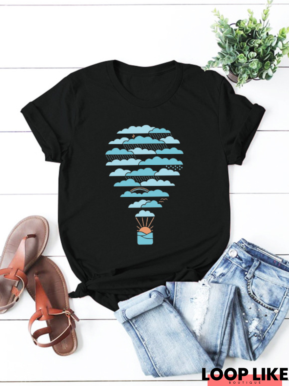 Plus size Short Sleeve Crew Neck T-shirt