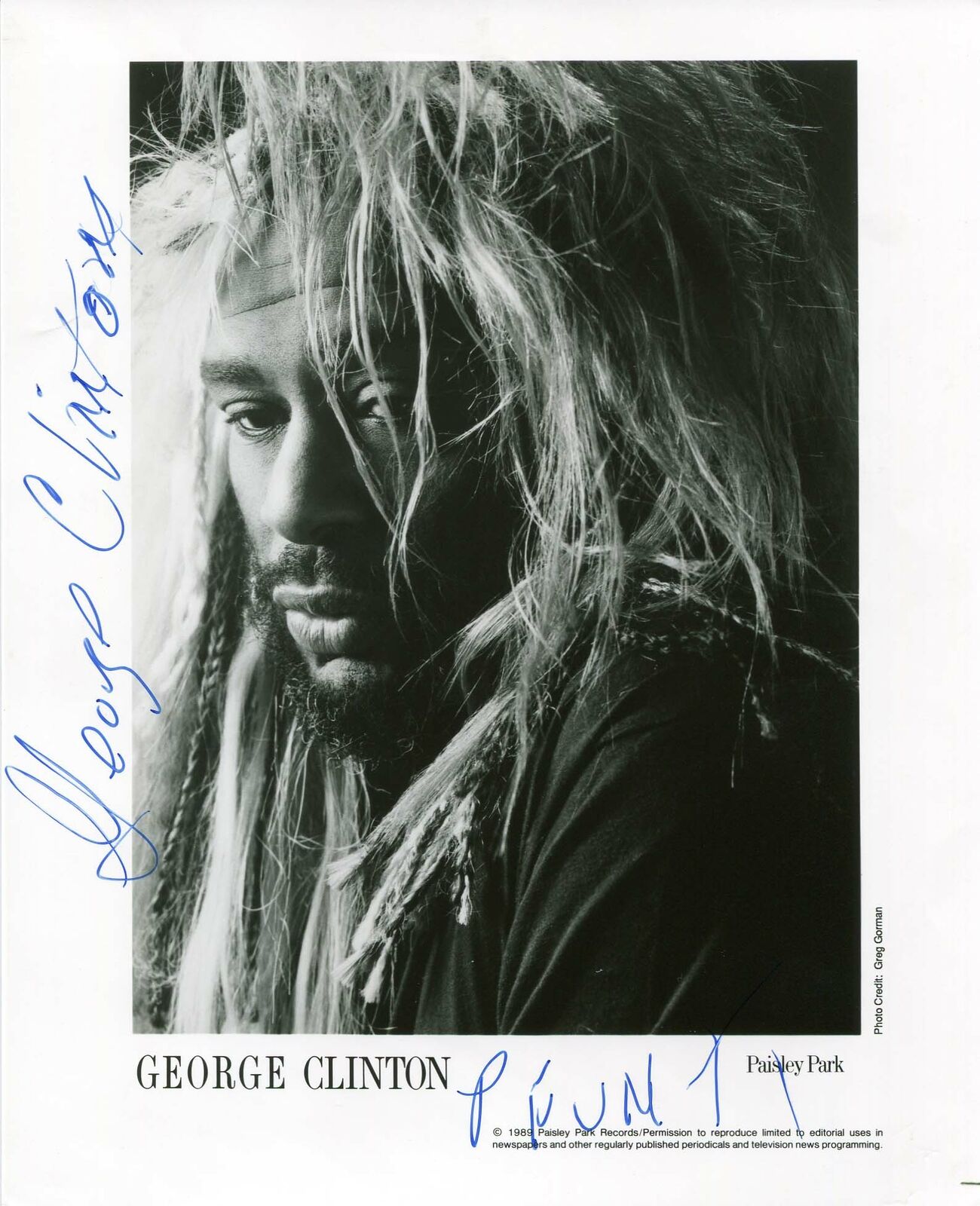 MUSICIAN George Clinton autograph, signed Photo Poster painting