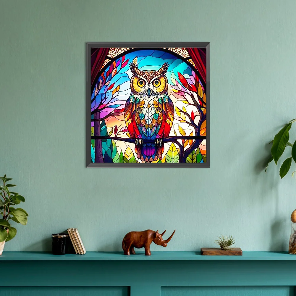 Diamond Painting - Full Round Drill - Owl(Canvas|30*30cm)