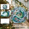 (US Local)Acrylic Special Shape Dragon Wreath 5D DIY Diamond Painting Dots Pendant