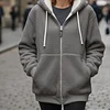 Hooded Fleece Jacket with Shearling Lining