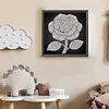 DIY Pearl Painting Rose for Home Wall Decor(25x25cm)