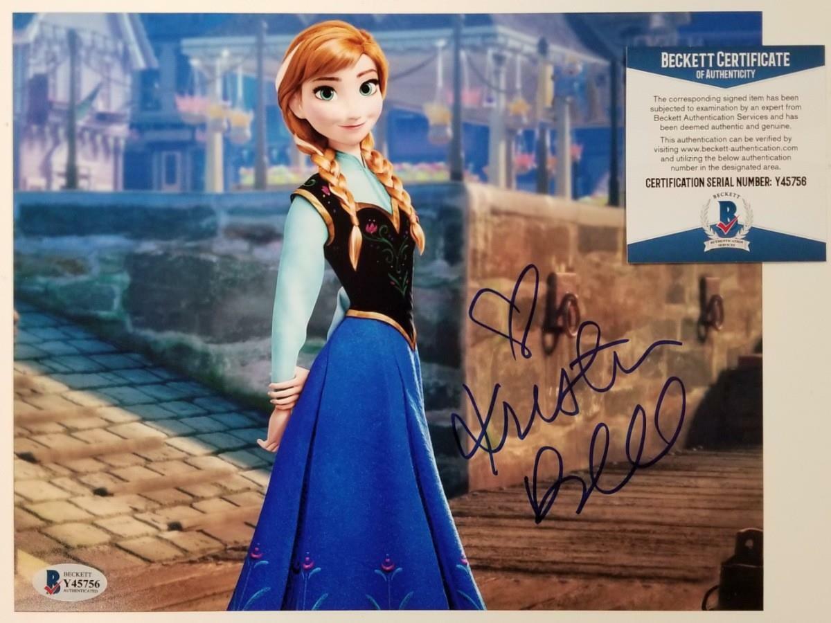 Kristen Bell signed Disney's Frozen Anna 8x10 Photo Poster painting Autograph ~ Beckett BAS COA