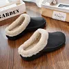 Unisex Plush Thickened Waterproof Cotton Indoors and Outdoors Slippers Thermal Shoes