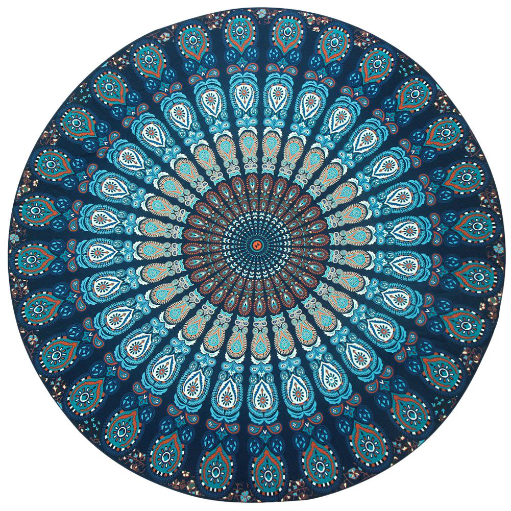

Round Beach Mat Boho Vintage Outdoor Travel Picnic Camping Carpet Blanket, 501 Original