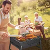 Stainless Steel Portable Folding BBQ Grill Small Smoker Charcoal Grill for Party