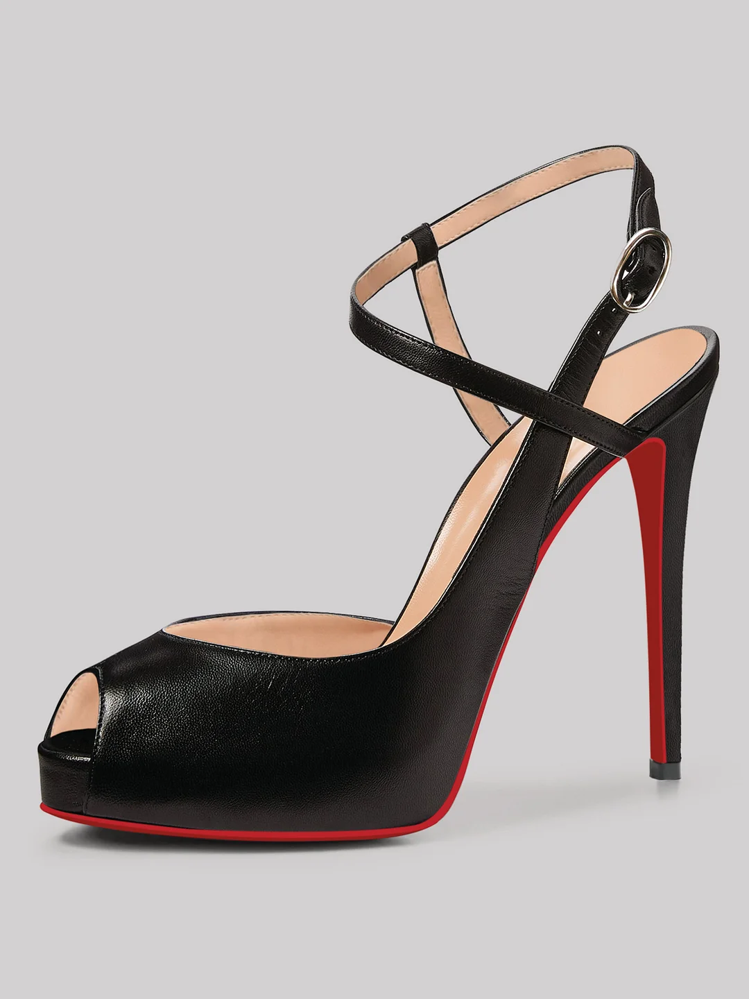 120mm Women's Stiletto High Heels Open Toe Sandals Red Bottom Platform So Jenlove Shoes