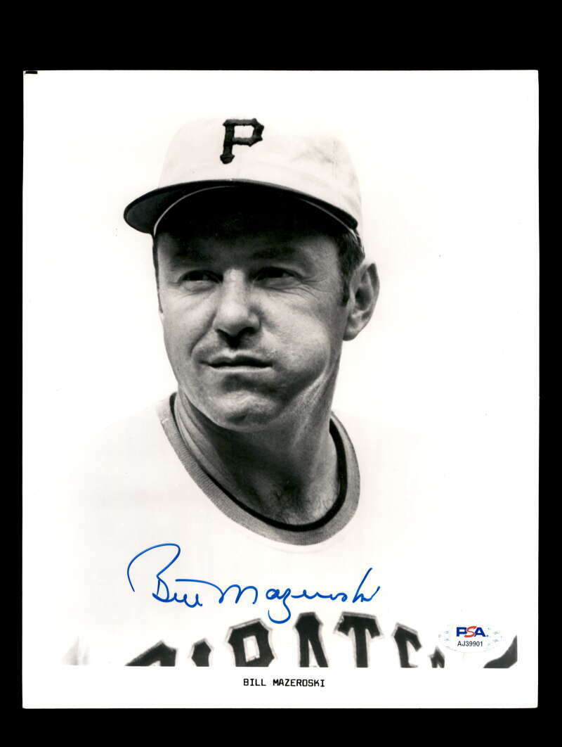 Bill Mazeroski PSA DNA Coa Signed 8x10 Photo Poster painting Pirates Autograph