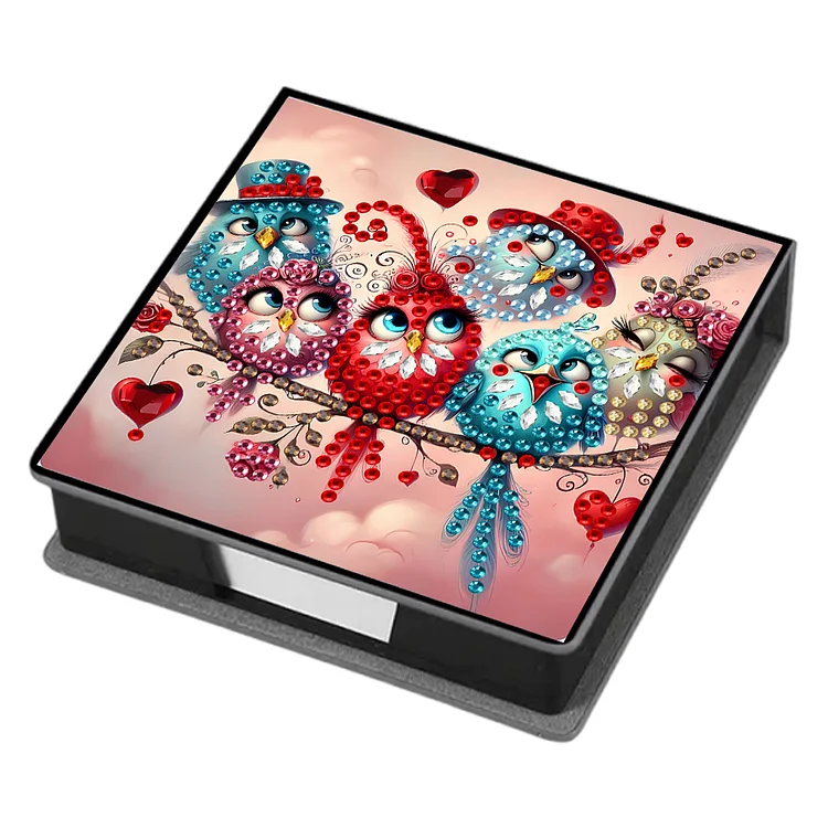 Leather 5D Diamond Painting Kit Note Box DIY Diamond Art Notepad Box (Q)