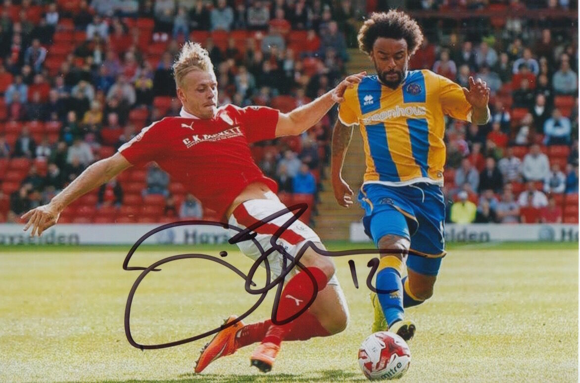 SHREWSBURY TOWN HAND SIGNED JUNIOR BROWN 6X4 Photo Poster painting.